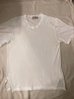 Laneus White Cotton blend Short Sleeve Crewneck T-Shirt